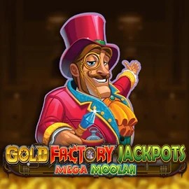 Gold Factory Jackpots Mega Moolah logo by Aurum Signature Studios CasinOK