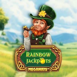 Rainbow Jackpots Megaways slot logo by Red Tiger Gaming at CasinOK